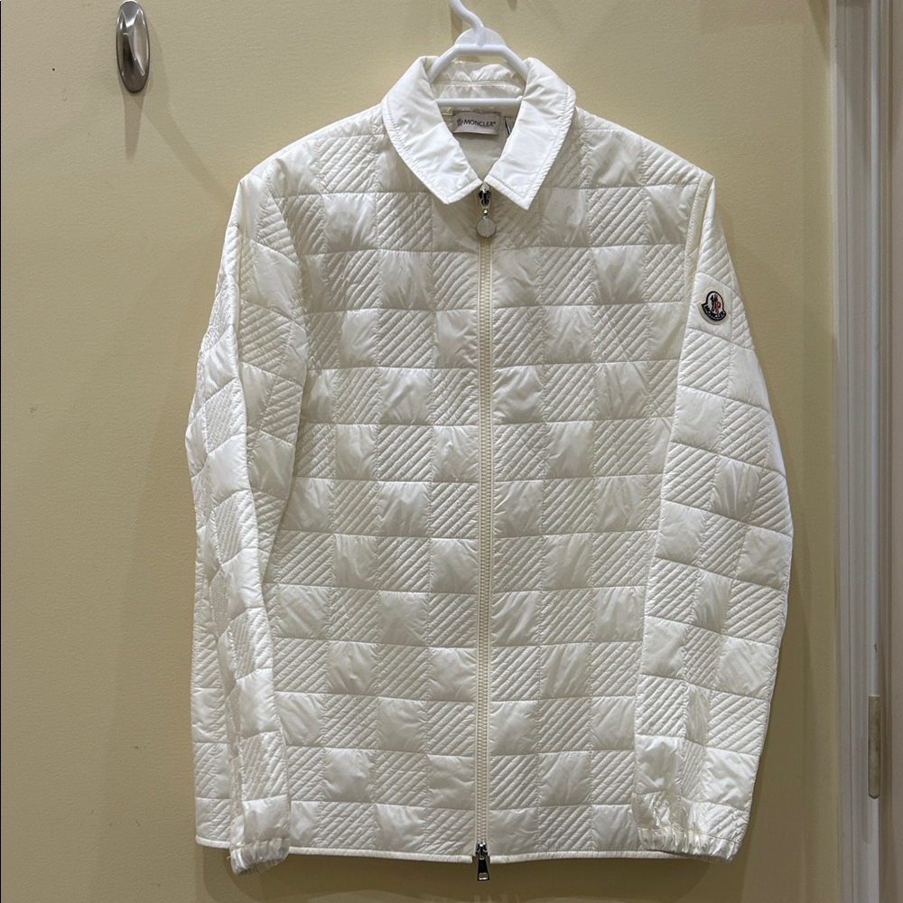 Moncler Ivory Quilted Puffer Jacket for Men